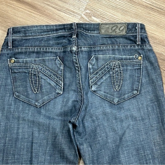 Level 99 Low Rise Flare Western Rodeo Boho Jeans Blue Women Sz 30 - Picture 11 of 14